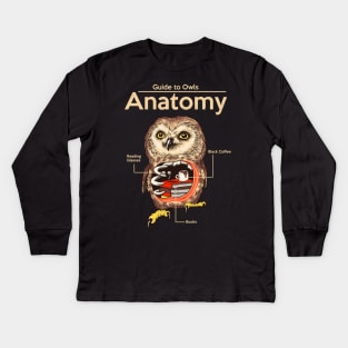 Anatomy of Owls Kids Long Sleeve T-Shirt